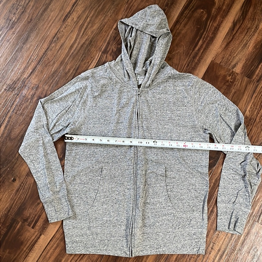 Muji Marled Gray Lightweight Hoodie - Small